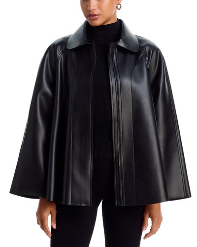 Norma Kamali Norma Kamali Faux Leather Zip Front Jacket