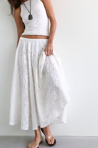 Norma Kamali Norma Kamali Flared Cotton Midi Skirt