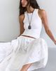 Norma Kamali Norma Kamali Flared Cotton Midi Skirt - 4