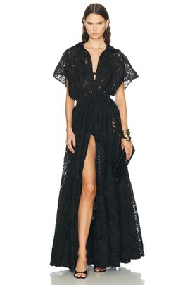 Norma Kamali Norma Kamali For FWRD Oversized Norma Kamali Sleeveless Flared Gown