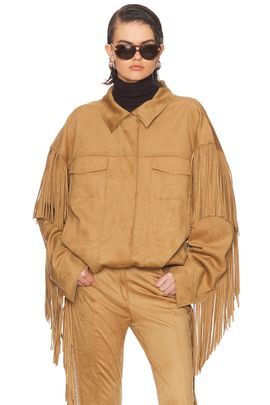 Norma Kamali Norma Kamali Fringe Oversized Jacket