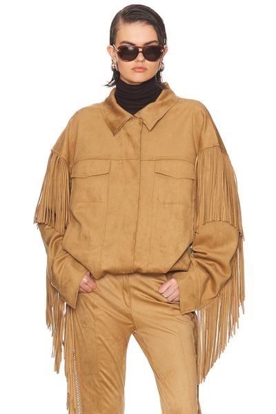 Norma Kamali Norma Kamali Fringe Oversized Jacket