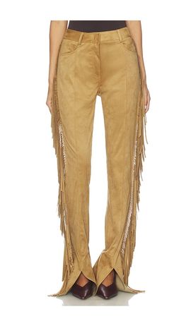 Norma Kamali Norma Kamali Fringe Spat Jeans