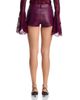 Norma Kamali Norma Kamali High Waist Faux Leather Shorts - 3