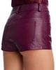 Norma Kamali Norma Kamali High Waist Faux Leather Shorts - 5