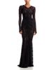 Norma Kamali Norma Kamali Lace Shirred Fishtail Gown - 1