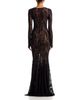 Norma Kamali Norma Kamali Lace Shirred Fishtail Gown - 4