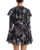 Norma Kamali Norma Kamali Long Sleeve Deep V Neck Ruffle Mini Dress - 4
