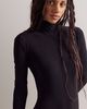 Norma Kamali Norma Kamali Long Sleeve Turtle Open Back Bodysuit - 1