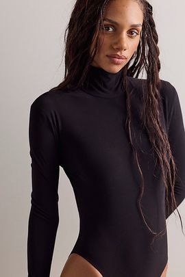 Norma Kamali Norma Kamali Long Sleeve Turtle Open Back Bodysuit