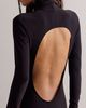 Norma Kamali Norma Kamali Long Sleeve Turtle Open Back Bodysuit - 2