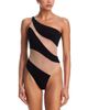 Norma Kamali Norma Kamali Mesh One Shoulder Swimsuit - 1