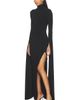 Norma Kamali Norma Kamali Open Back Ribbon Sleeve Turtleneck Gown - 2