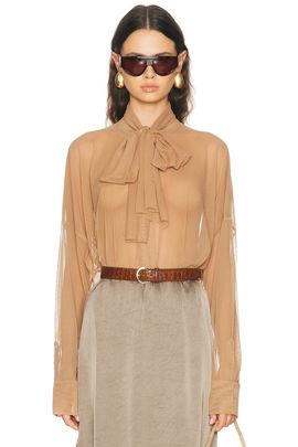 Norma Kamali Norma Kamali Oversized Bow Bodysuit