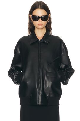 Norma Kamali Norma Kamali Oversized Mens Classic Zip Front Jacket