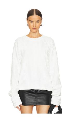 Norma Kamali Norma Kamali Oversized Raglan Sleeve Top With Tube Scarf
