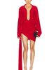 Norma Kamali Norma Kamali Oversized Shirt Side Drape Dress With Bow - 1