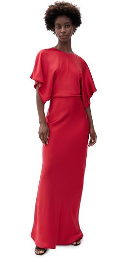 Norma Kamali Norma Kamali Reverse Obie Gown Tiger Red