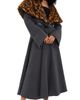 Norma Kamali Norma Kamali Shawl Collar Peplum Coat Heather Grey/Spotted Animal - 1