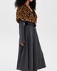 Norma Kamali Norma Kamali Shawl Collar Peplum Coat Heather Grey/Spotted Animal - 4
