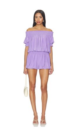 Norma Kamali Norma Kamali Short Sleeve Peasant Puff Jumpshort