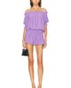 Norma Kamali Norma Kamali Short Sleeve Peasant Puff Romper - 1