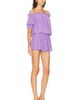 Norma Kamali Norma Kamali Short Sleeve Peasant Puff Romper - 2