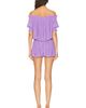 Norma Kamali Norma Kamali Short Sleeve Peasant Puff Romper - 3