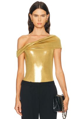 Norma Kamali Norma Kamali Sleeveless Cowl Neck Bodysuit