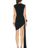 Norma Kamali Norma Kamali Sleeveless Side Drape Bow Mini Dress - 4