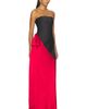 Norma Kamali Norma Kamali Spliced Bias Strapless Gown With Bow - 2