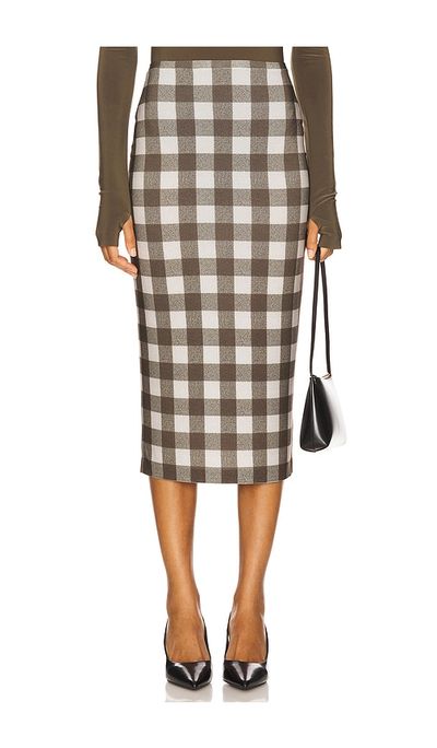 Norma Kamali Norma Kamali Straight Skirt To Midcalf