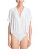 Norma Kamali Norma Kamali Super Os Boyfriend Neck Shirt Bodysuit - 3