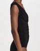 Norma Kamali Norma Kamali Tara Shirred Front Mio One Piece Black XL - 4
