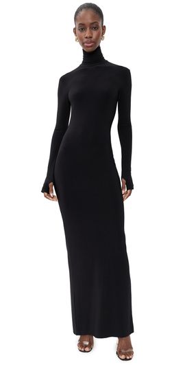 Norma Kamali Norma Kamali Turtle Maxi Dress Black