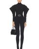 Norma Kamali Norma Kamali Wing Sleeve Open Back Bow Neck Catsuit - 1