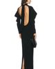 Norma Kamali Norma Kamali Wing Sleeve Open Back Bow Neck Gown - 3