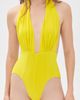 Norma Kamali Norma Kamali Wonderwoman Halter Mio One Piece Serene Yellow - 2