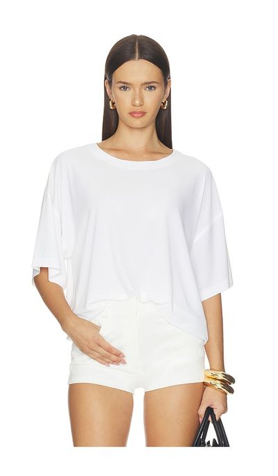 Norma Kamali Norma Kamali x Lifestyle Short Sleeve Boxy Top
