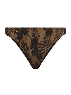 Norma Kamali Women's Luca Floral Lace Bikini Bottom