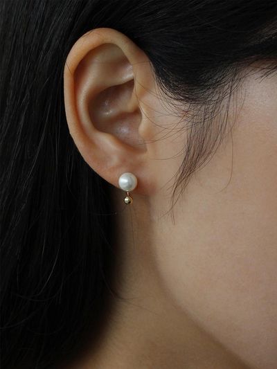 NORMALLEE 14K Curling Pearl Piercing