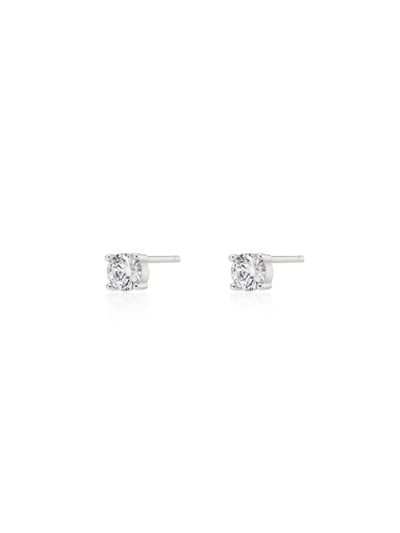 NORMALLEE 925 Silver Basic Cubic Earrings [Beige Gold]