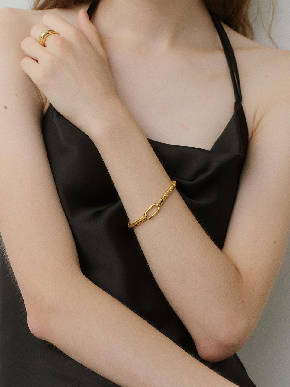 NORMALLEE 925 Silver Clip Chain Bracelet
