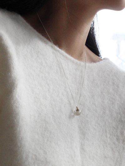 NORMALLEE 925 Silver Crystal Pearl Necklace