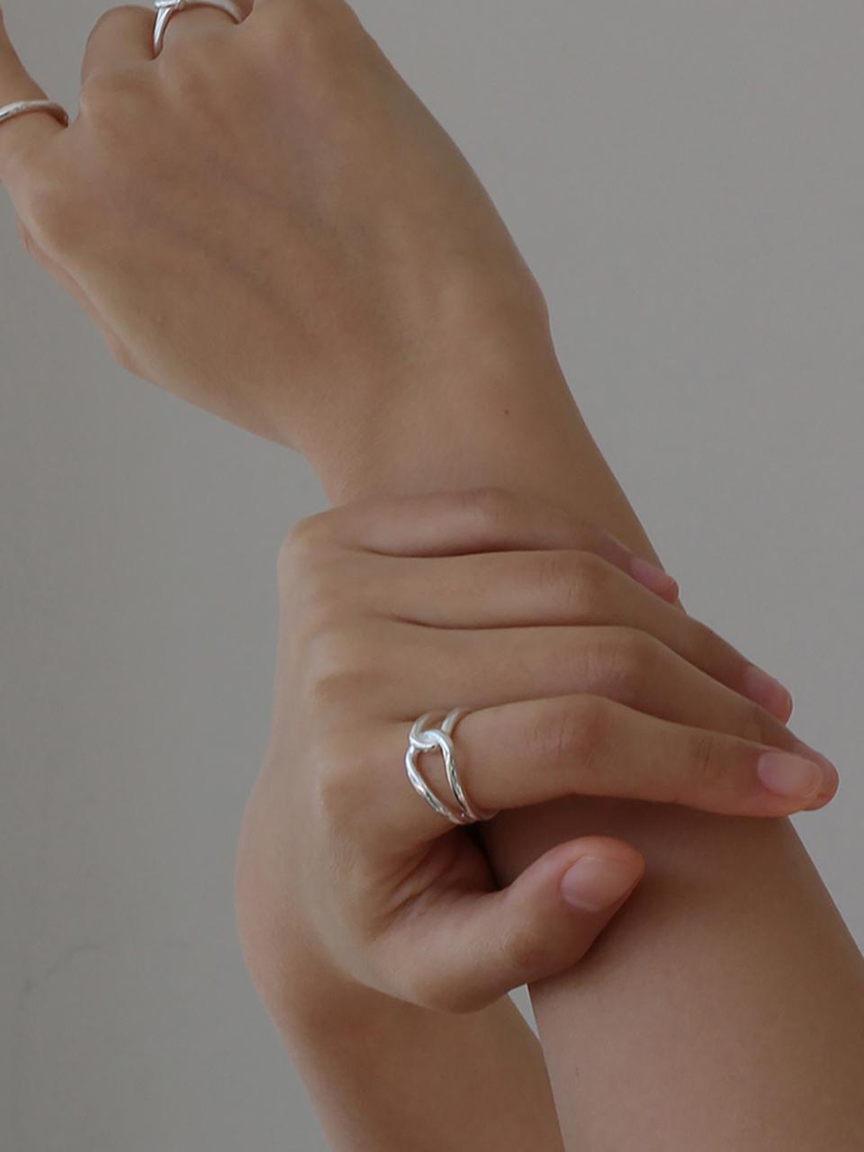 NORMALLEE 925 Silver Mobius Open Ring [Silver]