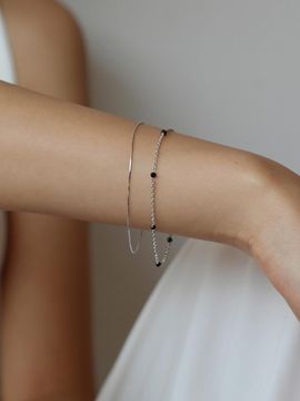NORMALLEE Silky Line Silver Plated Bracelet [Beige Gold]