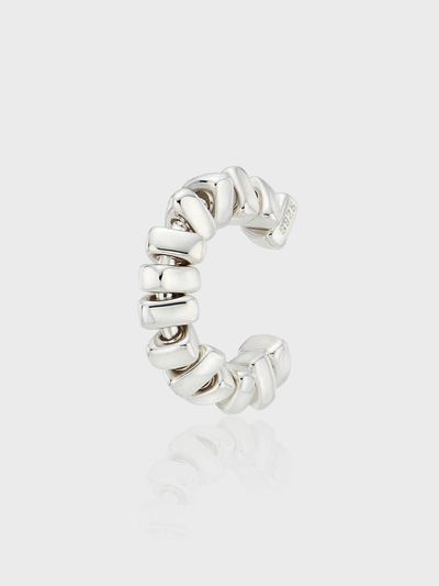 NORMALLEE Silver 925 Glitter Pebble Ear Cuff
