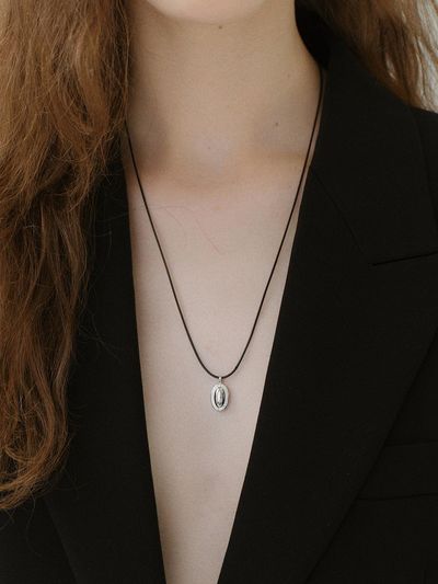 NORMALLEE Sterling 925 Adjustable Oval Necklace [Silver]