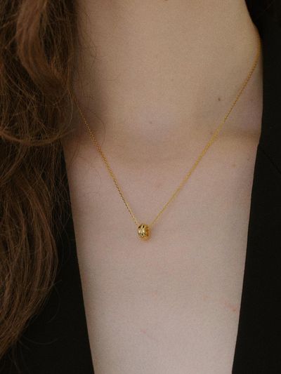 NORMALLEE Sterling Silver Adjustable Chain Necklace [Beige Gold]
