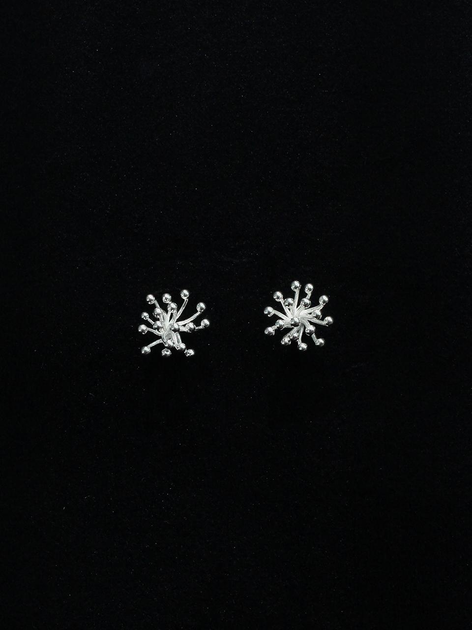 NORMALLEE Sterling Silver Floral Bloom Earrings